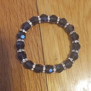 Purple beaded bracelet